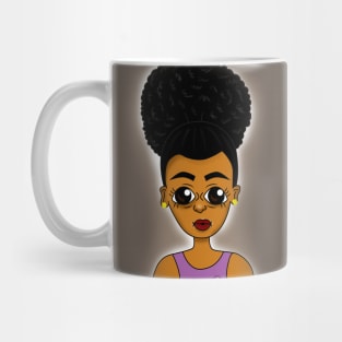 Cute black girl digital art Mug